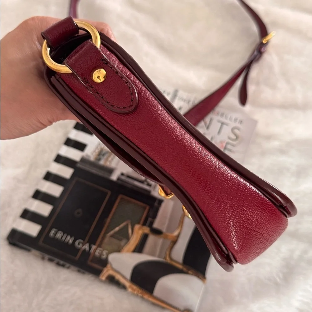Authentic Miu Miu Red Madras Leather Crossbody Bag - Picture 6 of 12